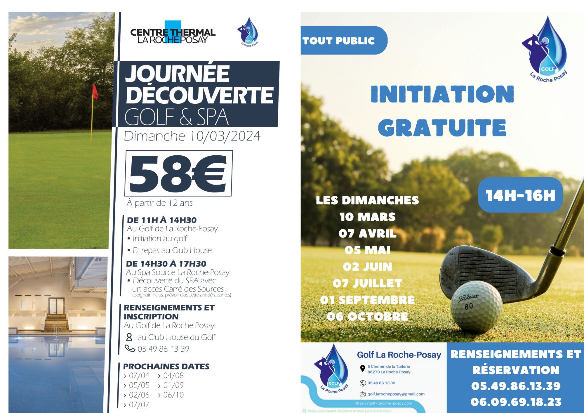 Journée Découverte Golf & SPA et Initiations Grratuites